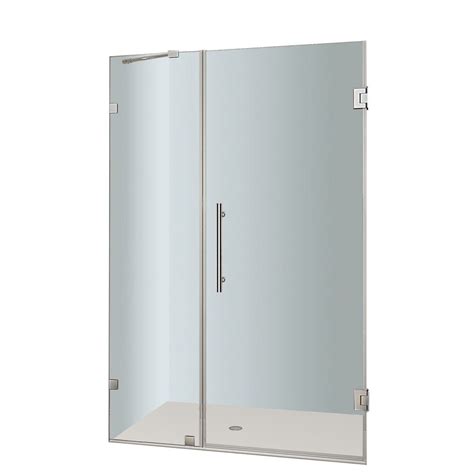 Aston Nautis 39 In X 72 In Completely Frameless Hinged Shower Door In