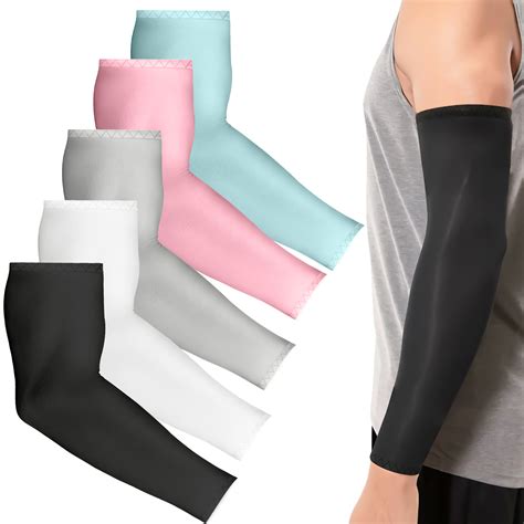 Eeekit 5 Pair Uv Protective Cooling Arm Sleeves Thin Skin Cover For