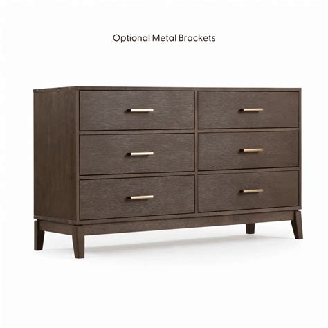 Contemporary 6 Drawer Dresser Plankbeam