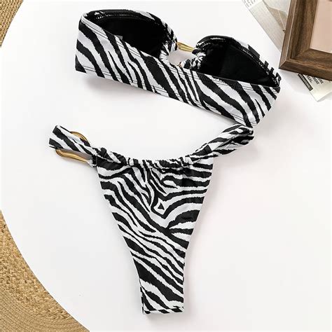 HHH New Leopard Sexy Split Swimsuit Striped Bikini Walmart
