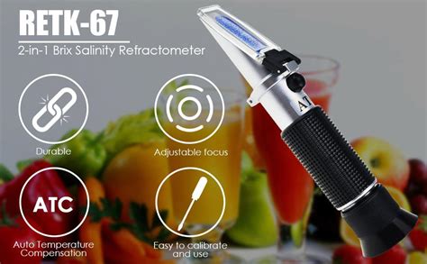 2 In 1 Brix Salinity Refractometer Professional Brix