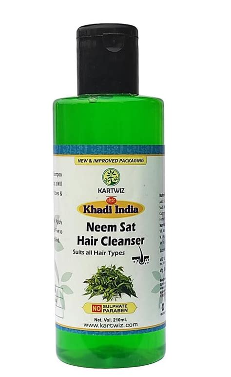 Buy Kartwiz Khadi Neem Sat Herbal Hair Shampoo 210ml Pack Set Of 1