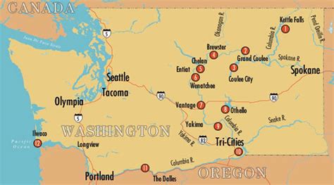 Upper Columbia River Map