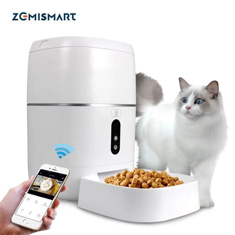 Zemismart 6l Tuya Wifi Smart Pet Feeder With Hd Night Vision Video Food