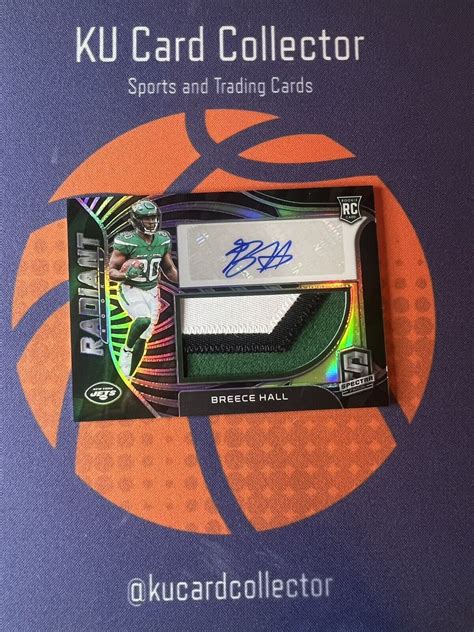 Breece Hall Spectra Rad Bha Radiant Rookie Patch Signatures