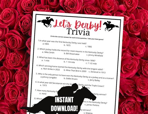 Kentucky Derby Trivia Questions And Answers Fun Kentucky Derby Quiz