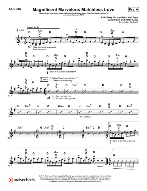 Magnificent Marvelous Matchless Love Acoustic Guitar Sheet Music Pdf