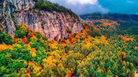 Cathedral Ledge Fall Foliage in the White Mountains New | Etsy