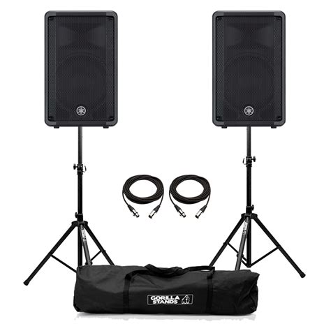 Yamaha Dbr10 Speaker Pair With Stands And Cables