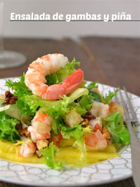 Ensalada de gambas y piña Cuuking Recetas de cocina