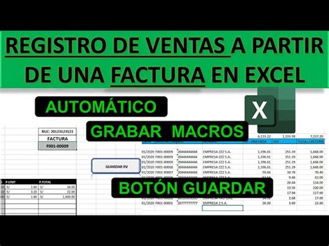 Libro Registro De Ventas E Ingresos En Excel Tutorial Completo