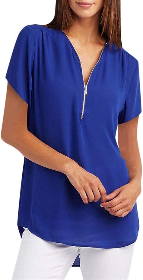 Bluse Damen Elegant Einfarbig Langarmshirt Longbluse Große Größen Shirts V Ausschnitt Bluse Mit