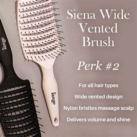 Lange Hair Siena Wide Curved Vented Hair Brushdetangle