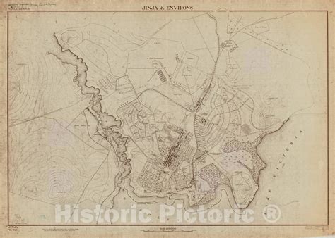 map jinja uganda  jinja environs antique vintage reproducti