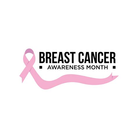 Awareness month ribbon cancer. Breast cancer awareness vector ...