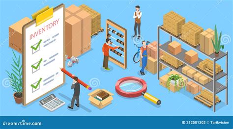 3d Isometric Vector Conceptual Illustration Of Product Inventory