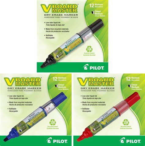 Amazon Refillable Dry Erase Markers Pilot Begreen V Board Master