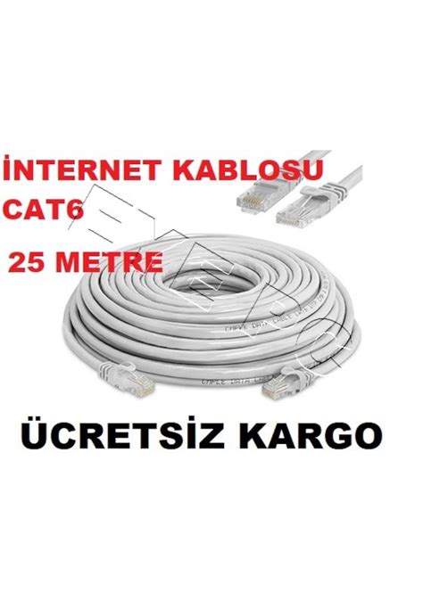 EYEPC 25 Metre Mt Internet Kablosu Cat6 Kalın Bakir Kablo Fiyatları ve