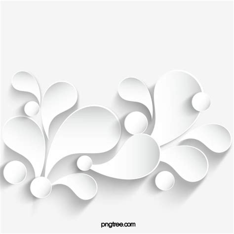 Three Dimensional Vector Hd Png Images White Three Dimensional Paper