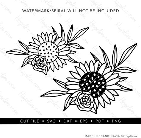 Sunflower Svg Floral Svg Fall Flowers Svg Sunflower Bundle Etsy