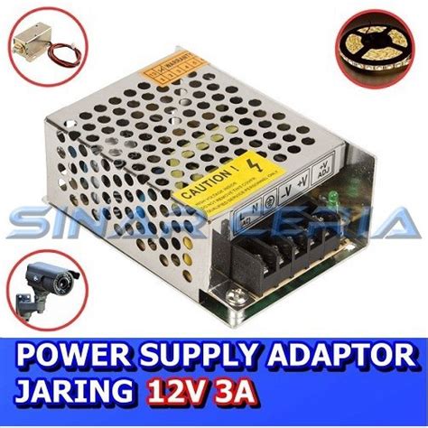 Jual Adaptor V A Power Supply Switching Jaring Cctv Led Volt A