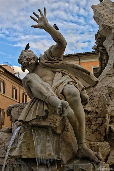 Particolare Della Fontana Dei 4 Fiumi Il Rio De La Plata Flickr