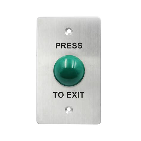 Stainless steel push to exit button green mushroom exit button ...