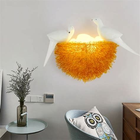 Applique Murale Originale En Forme De Nid D Oiseau Luminaires Tendance