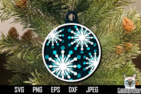 Christmas Ornament Svg 3d Layered Snowflake 4699266