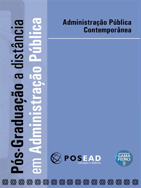 Apostila de Gestão Pública Contemporânea - Pós-Graduação - Universidade ...