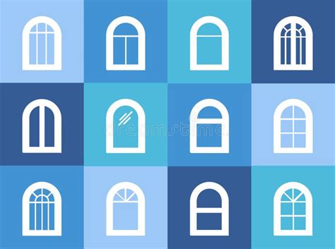 Arched Window Isolated Stock Illustrations Arched Window Isolated