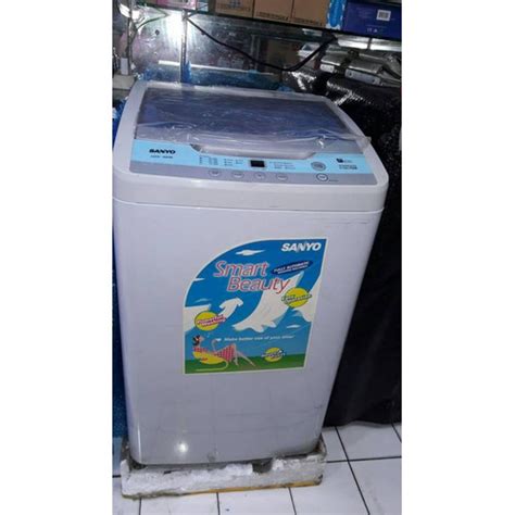 Jual MESIN CUCI SATU 1 TABUNG SANYO Asli Ori TOP LOADING ASW 88 SB 8 8