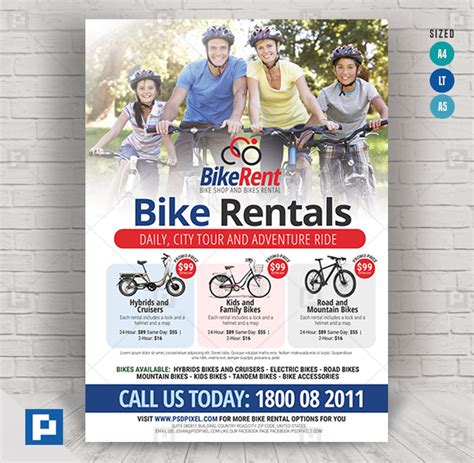 Bike Rentals Flyer Psdpixel