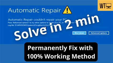 Automatic Repair Couldn T Repair Your Pc Loop