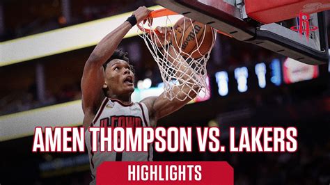amen thompson  points highlights  los angeles lakers houston