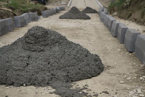 Liquid Pile Of Concrete In Waves And Stock Photo Image Of Mixing