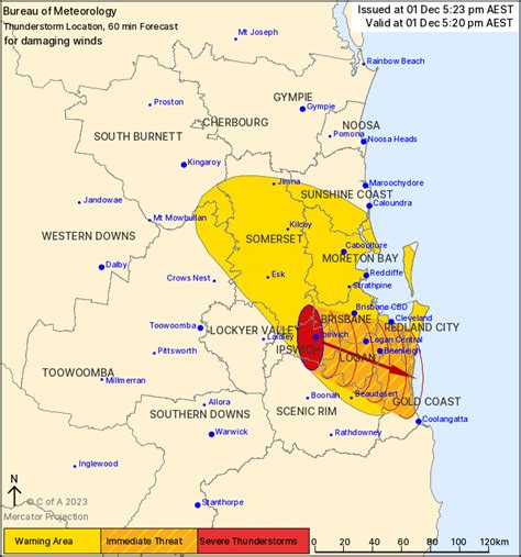 Southeast Qld Severe Thunderstorm Warning Damaging Winds Au