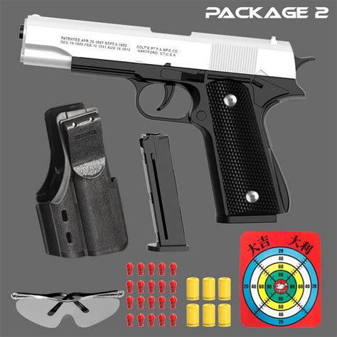 Игрушечный пистолет M1911, полностью автоматический пневматический ...