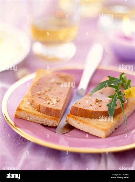 Foie Gras On Toast Stock Photo Alamy