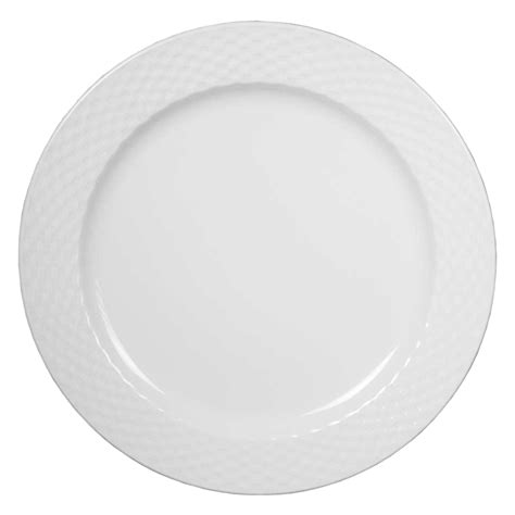 Bajo Plato Porcelana Blanca Cm Trenzado Uds Fumisan