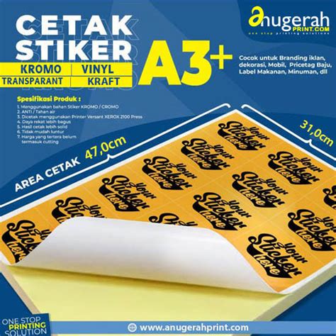 Anugerah Print Cetak Cutting Stiker A3