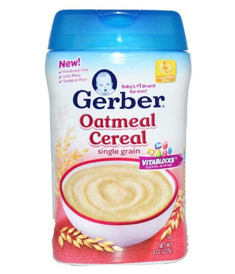 Gerber Oatmeal Cereal Infant Cereal for 6 months + ( 280 gm ): Buy ...