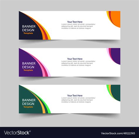 Abstract Background Business Banner Set Royalty Free Vector