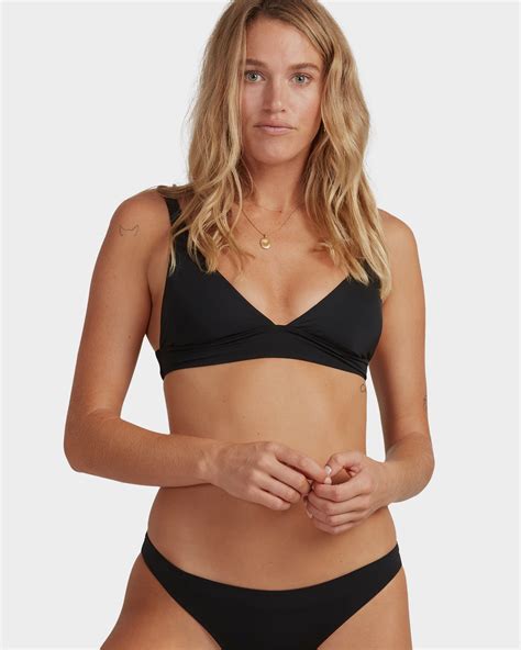 Billabong Sol Searcher Elongated Tri Bikini Top Black SurfStitch