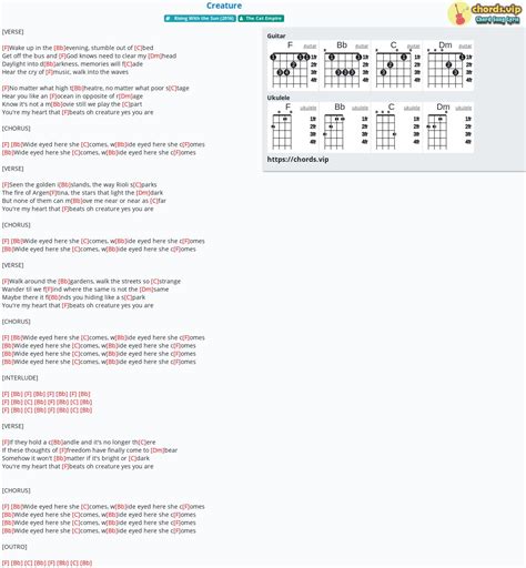 Chord Creature The Cat Empire Tab Song Lyric Sheet Guitar