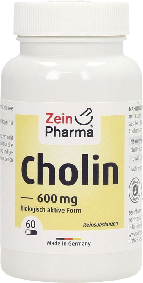 Холин 600 мг, 60 капсули - ZeinPharma - VitalAbo