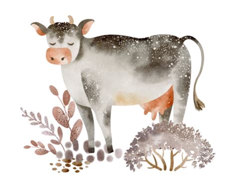 Watercolor Cow Pngs For Free Download