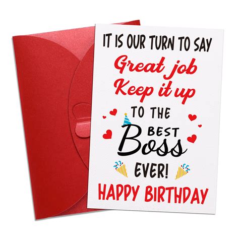 Buy SICOHOME Boss Birthday Card,Happy Birthday Card for Boss ...