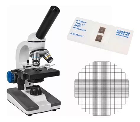 Microscópio Monocular 640x câmara Neubauer Contagem Células Cor Branco