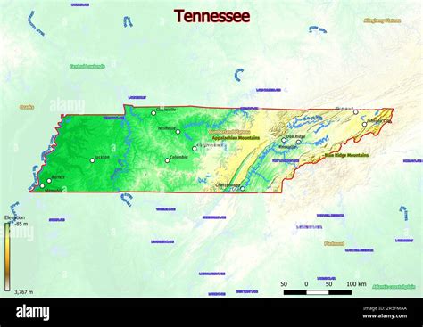 Tennessee Mountains Map